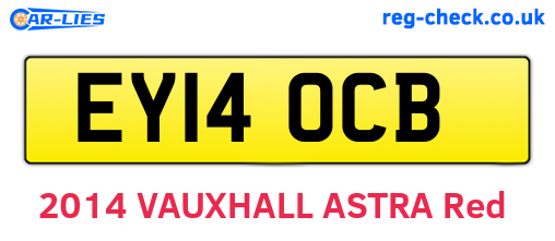 EY14OCB are the vehicle registration plates.