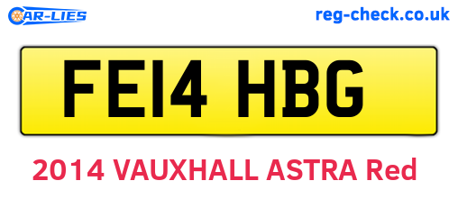 FE14HBG are the vehicle registration plates.