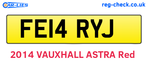 FE14RYJ are the vehicle registration plates.