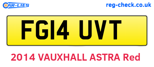 FG14UVT are the vehicle registration plates.