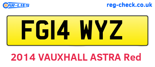FG14WYZ are the vehicle registration plates.