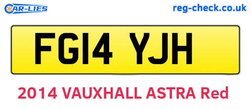 FG14YJH are the vehicle registration plates.