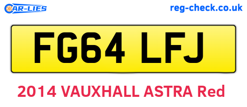 FG64LFJ are the vehicle registration plates.