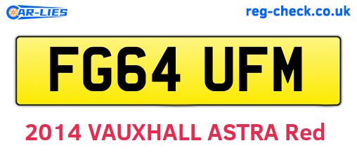 FG64UFM are the vehicle registration plates.