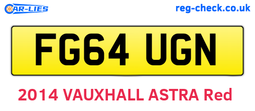 FG64UGN are the vehicle registration plates.