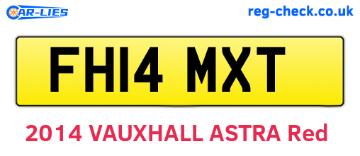 FH14MXT are the vehicle registration plates.