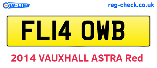 FL14OWB are the vehicle registration plates.