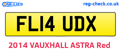 FL14UDX are the vehicle registration plates.