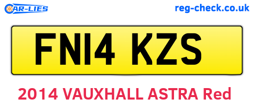 FN14KZS are the vehicle registration plates.