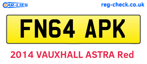 FN64APK are the vehicle registration plates.