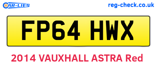 FP64HWX are the vehicle registration plates.