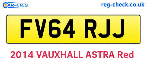 FV64RJJ are the vehicle registration plates.