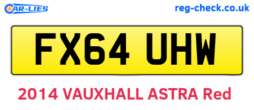 FX64UHW are the vehicle registration plates.