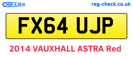 FX64UJP are the vehicle registration plates.