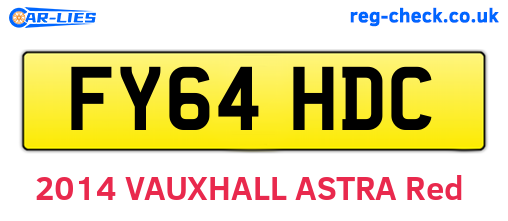FY64HDC are the vehicle registration plates.