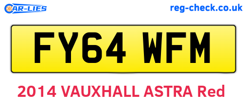 FY64WFM are the vehicle registration plates.