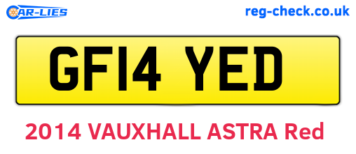 GF14YED are the vehicle registration plates.