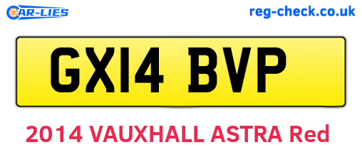 GX14BVP are the vehicle registration plates.