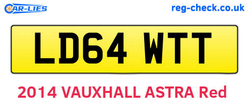 LD64WTT are the vehicle registration plates.