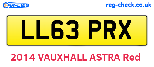 LL63PRX are the vehicle registration plates.