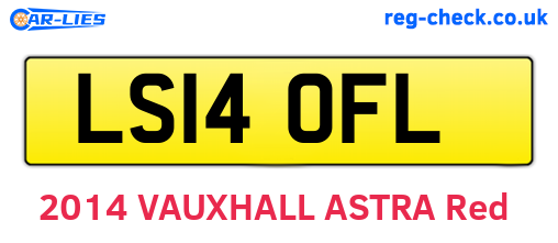 LS14OFL are the vehicle registration plates.