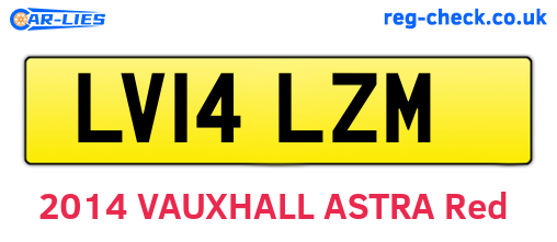LV14LZM are the vehicle registration plates.