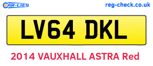 LV64DKL are the vehicle registration plates.