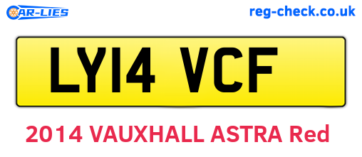 LY14VCF are the vehicle registration plates.