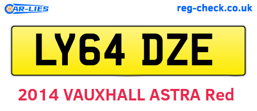 LY64DZE are the vehicle registration plates.