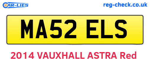 MA52ELS are the vehicle registration plates.