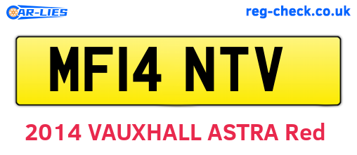 MF14NTV are the vehicle registration plates.