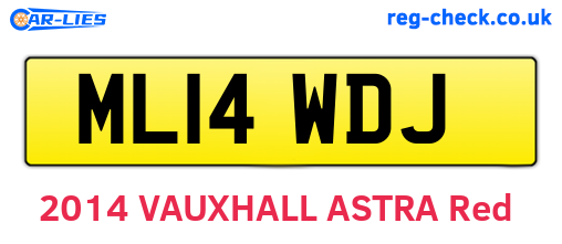 ML14WDJ are the vehicle registration plates.