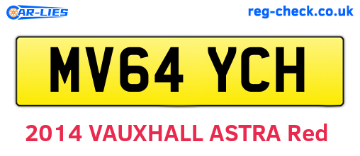 MV64YCH are the vehicle registration plates.