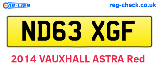 ND63XGF are the vehicle registration plates.
