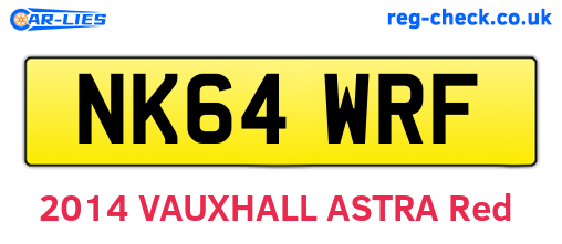 NK64WRF are the vehicle registration plates.