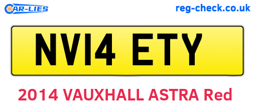NV14ETY are the vehicle registration plates.