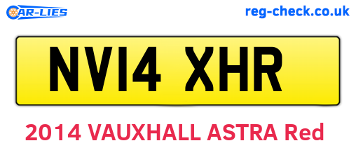NV14XHR are the vehicle registration plates.