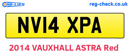 NV14XPA are the vehicle registration plates.