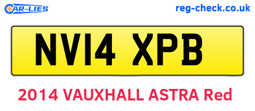 NV14XPB are the vehicle registration plates.