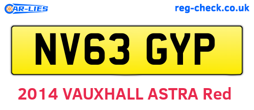 NV63GYP are the vehicle registration plates.