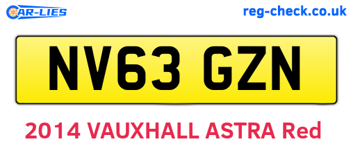 NV63GZN are the vehicle registration plates.