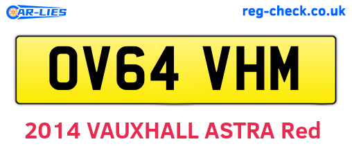 OV64VHM are the vehicle registration plates.
