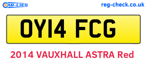 OY14FCG are the vehicle registration plates.