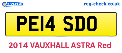 PE14SDO are the vehicle registration plates.