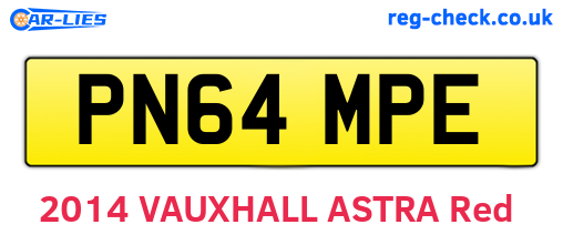PN64MPE are the vehicle registration plates.