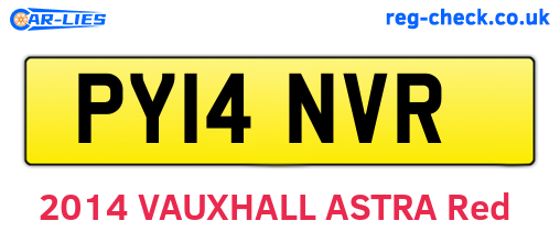 PY14NVR are the vehicle registration plates.