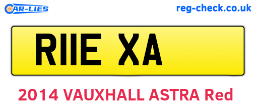 R11EXA are the vehicle registration plates.