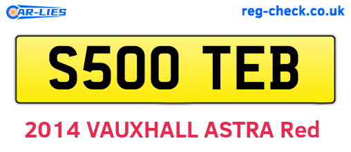 S500TEB are the vehicle registration plates.