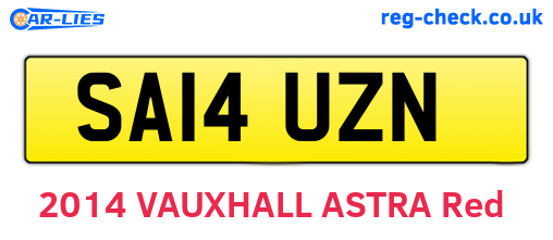 SA14UZN are the vehicle registration plates.