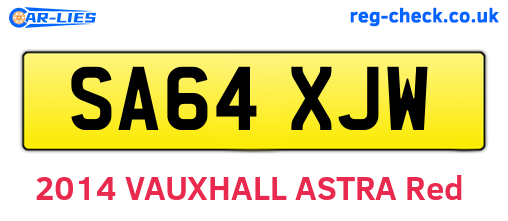 SA64XJW are the vehicle registration plates.
